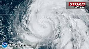 news screen brab of the eye of a hurricane